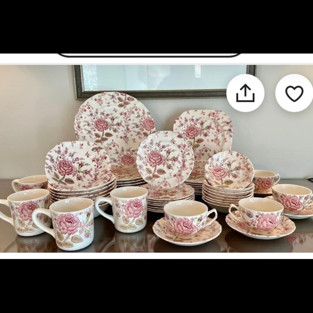 Johnson Bro Rose Chinz dinnerware Vintage- shipping cost extra !!!!